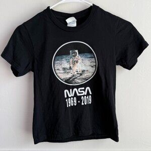 PORT & COMPANY NASA Black 50-year Anniversary Short Sleeve Shirt